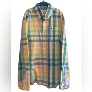 Crown & Ivy Kids Pastel Plaid Long Sleeve Boy’s Size Large